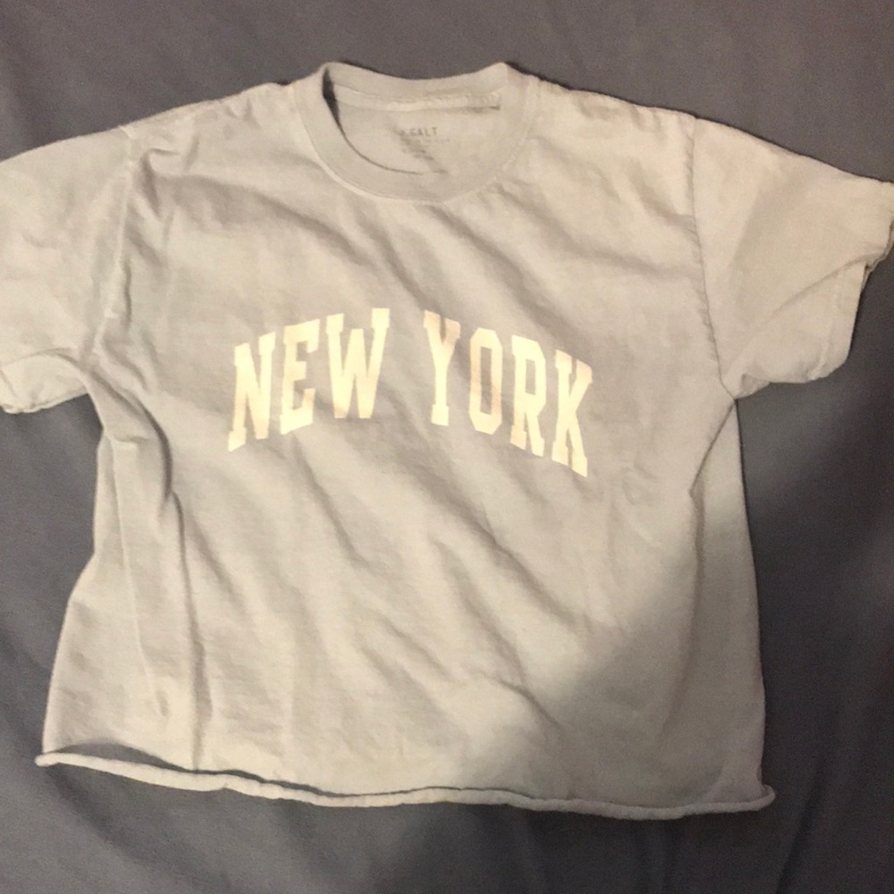 Brandy Melville Light Blue/Periwinkle New York Top